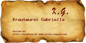 Krautwurst Gabriella névjegykártya